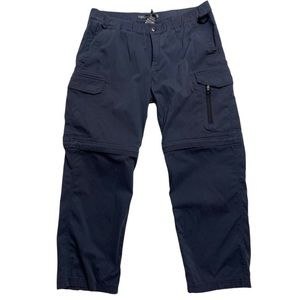 BC Clothing Mens Convertible Outdoor Cargo Pants sz M by 30 Navy Blue EUC